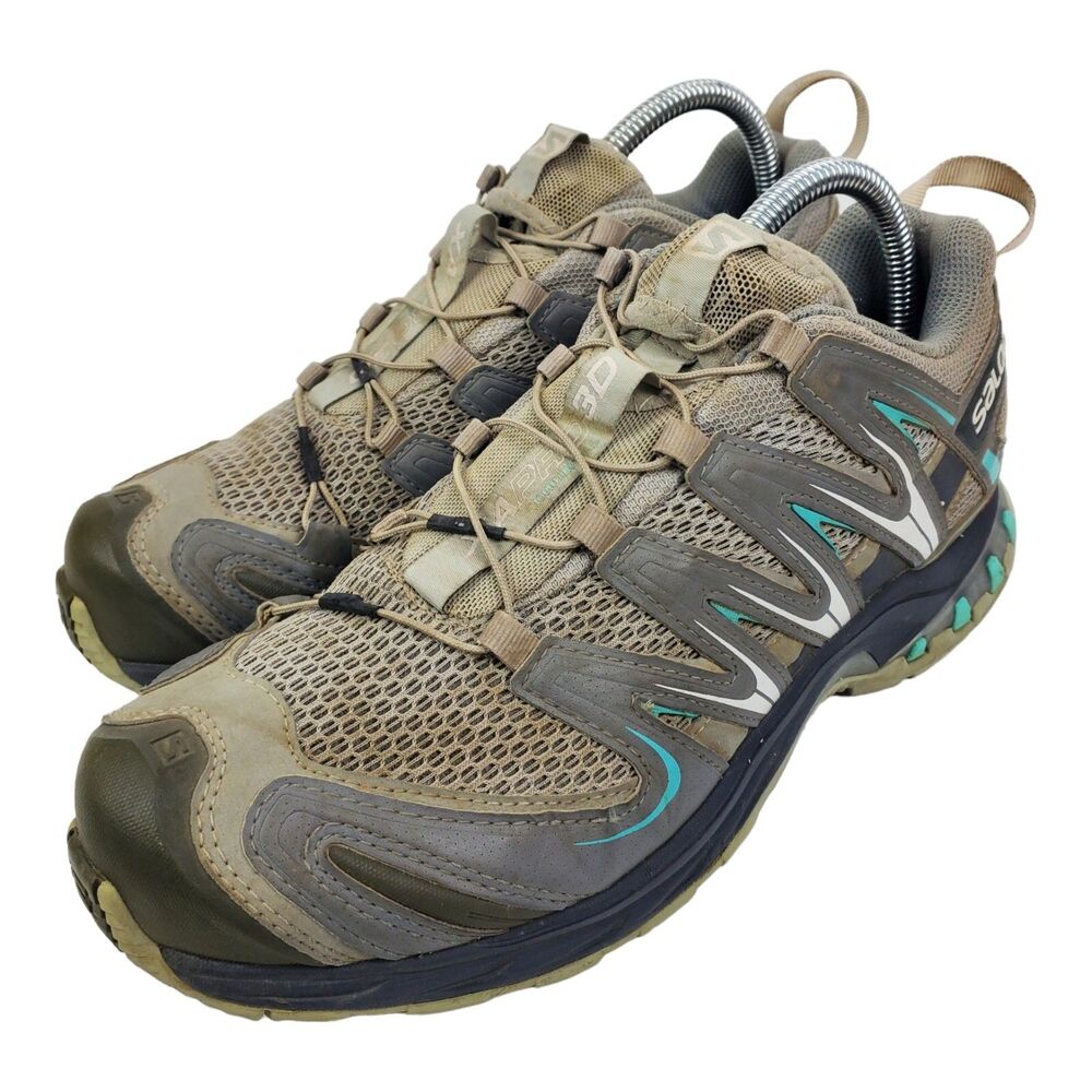 SALOMON Shoes XA PRO 3D Womens Size 9 Gray Hiking Trail Running Outdoor 356811